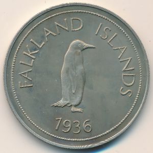 Falkland Islands., 1 crown, 1936