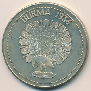 Burma., 1 crown, 1936