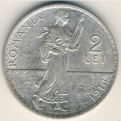 Romania, 2 lei, 1910–1914