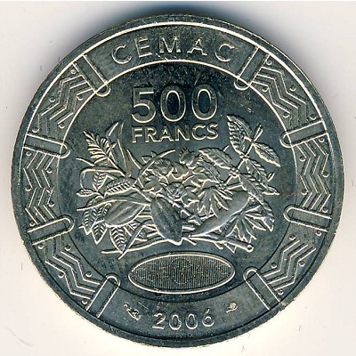 Central African Republic, 500 francs CFA, 2006