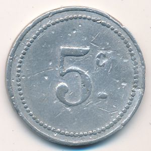 Algeria, 5 centimes, 1915