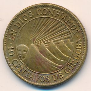 Никарагуа, 10 сентаво (1943 г.)