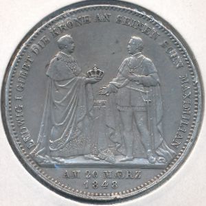 Bavaria, 2 thaler, 1848