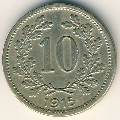 Австрия, 10 геллеров (1915–1916 г.)