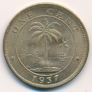 Liberia, 1 cent, 1937