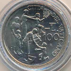 Vatican City, 100 lire, 1996