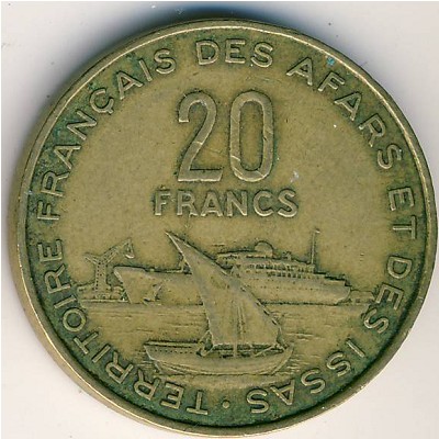 Французская территория афаров и исса, 20 франков (1968–1975 г.)