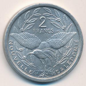 New Caledonia, 2 francs, 1971