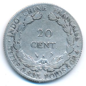 French Indo China, 20 cents, 1898–1916