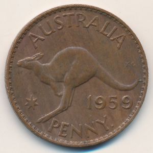 Австралия, 1 пенни (1955–1964 г.)