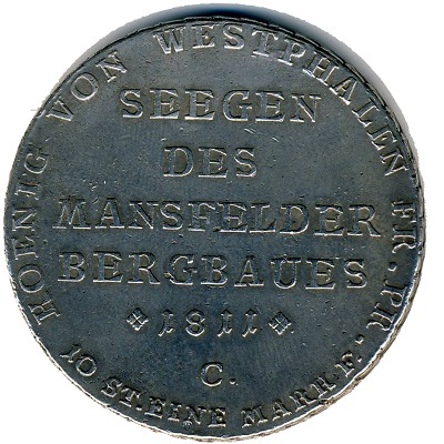 Westphalia, 1 thaler, 1811