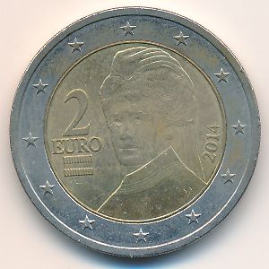 Austria, 2 euro, 2008–2019