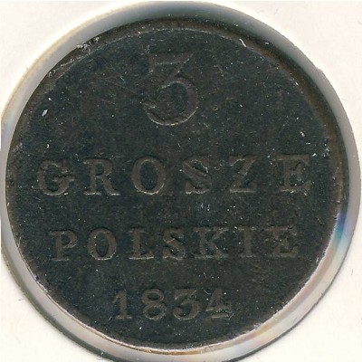 Poland, 3 grosze, 1827–1835