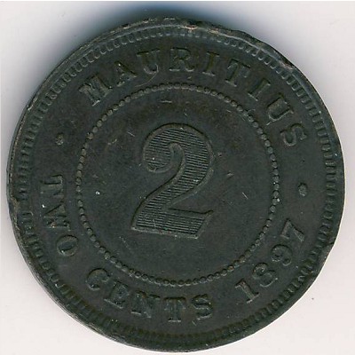 Mauritius, 2 cents, 1877–1897