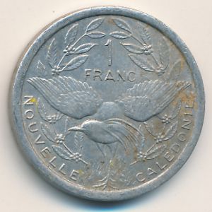 New Caledonia, 1 franc, 1971