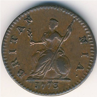 Great Britain, 1 farthing, 1771–1775