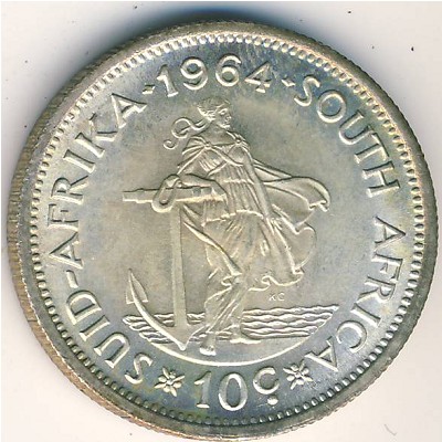 South Africa, 10 cents, 1961–1964