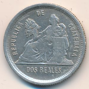 Guatemala, 2 reales, 1879