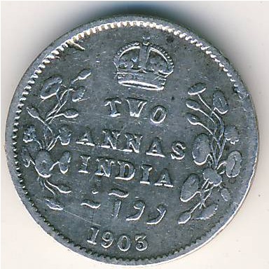 British West Indies, 2 anna, 1903–1910