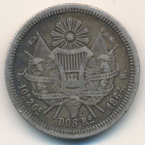 Guatemala, 2 reales, 1862–1865