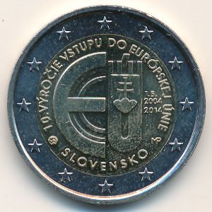Slovakia, 2 euro, 2014