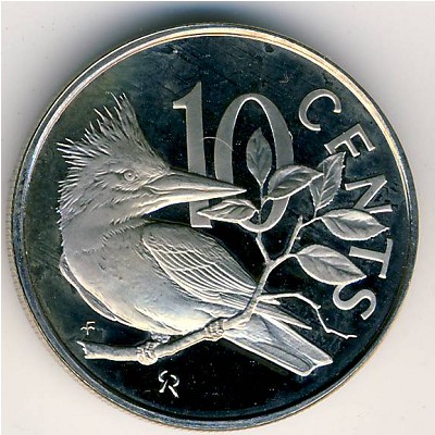 Виргинские острова, 10 центов (1973–1984 г.)