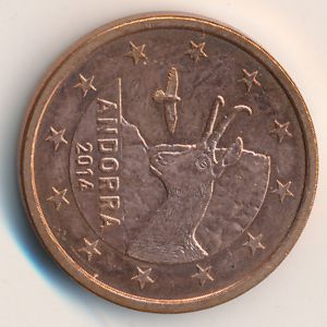 Андорра, 5 евроцентов (2014–2020 г.)