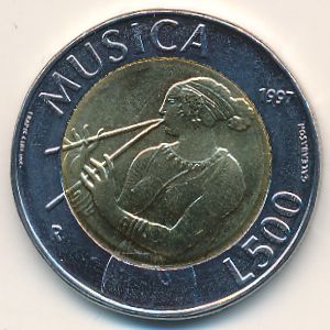 San Marino, 500 lire, 1997