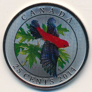 Канада, 25 центов (2014 г.)