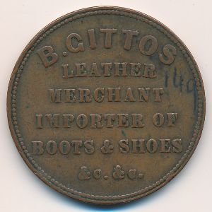New Zealand, 1 penny, 1864