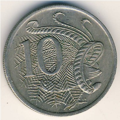 Австралия, 10 центов (1966–1984 г.)