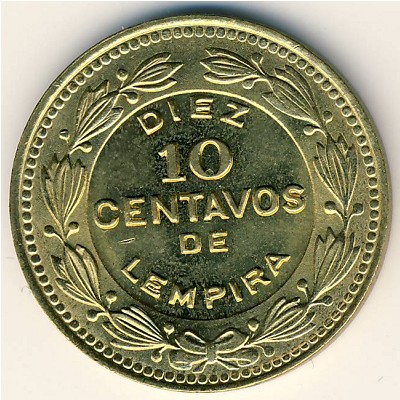 Honduras, 10 centavos, 1976–1989