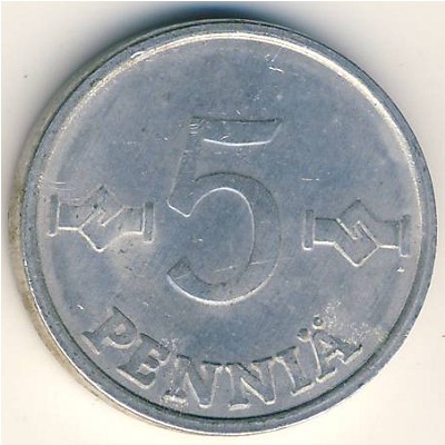 Финляндия, 5 пенни (1977–1990 г.)