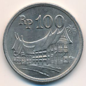 Indonesia, 100 rupiah, 1973
