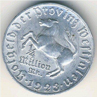 Вестфалия., 1/4 миллиона марок (1923 г.)