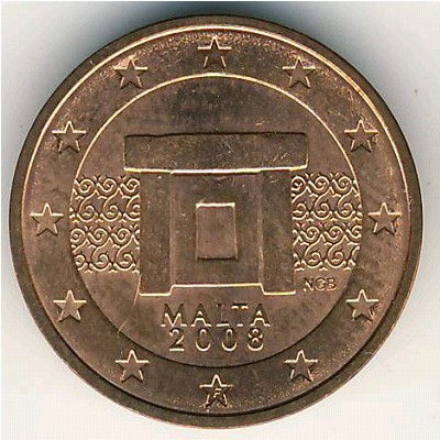 Malta, 2 euro cent, 2008