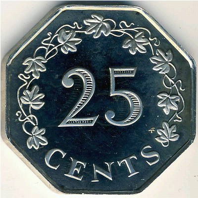 Мальта, 25 центов (1976–1981 г.)
