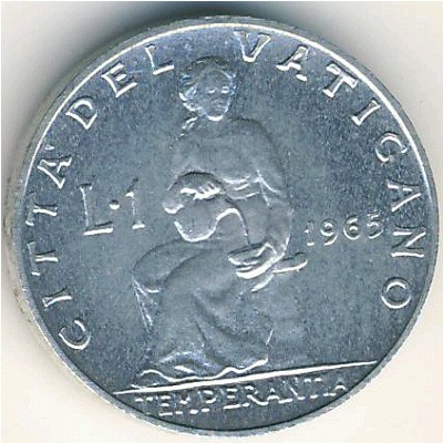 Vatican City, 1 lira, 1964–1965