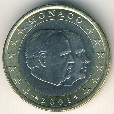 Monaco, 1 euro, 2001–2004