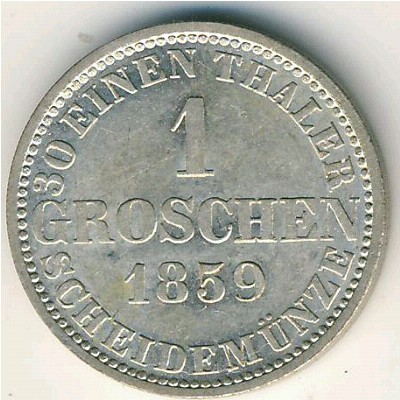 Ганновер, 1 грош (1858–1866 г.)