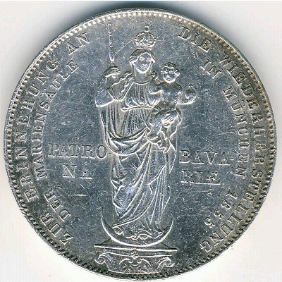 Бавария, 1 талер (1855 г.)