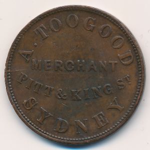 Australia, 1 penny, 1855