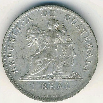 Guatemala, 1 real, 1899–1900