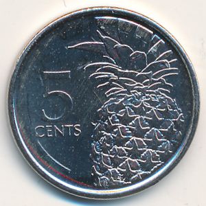 Bahamas, 5 cents, 2015–2016