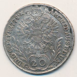 Austria, 20 kreuzer, 1766–1780