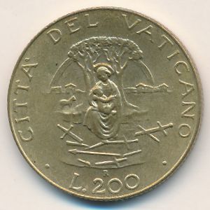 Ватикан, 200 лир (1987 г.)