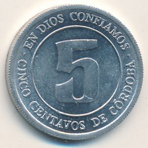 Nicaragua, 5 centavos, 1974