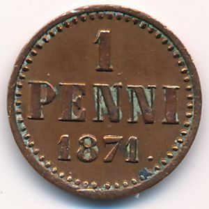 Finland, 1 penni, 1864–1871