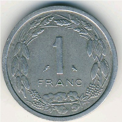 Экваториальные Африканские Штаты, 1 франк (1969–1971 г.)