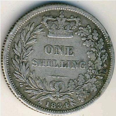 Великобритания, 1 шиллинг (1831–1837 г.)